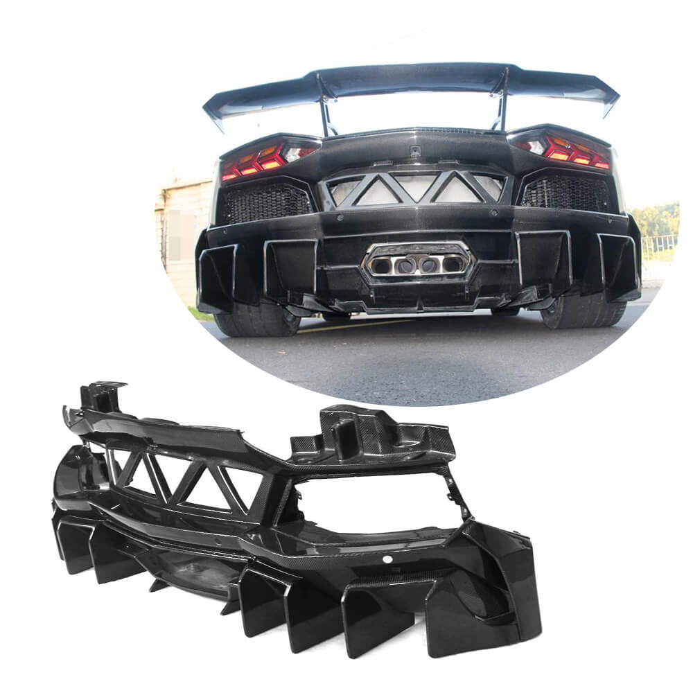 Lamborghini Aventador LP700-4 2011-2016 Rear Bumper Carbon Fiber-Ahacarbon