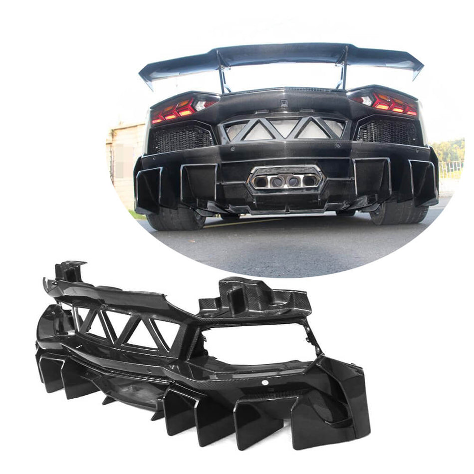 Lamborghini Aventador LP700-4 2011-2016 Rear Bumper Carbon Fiber-Ahacarbon
