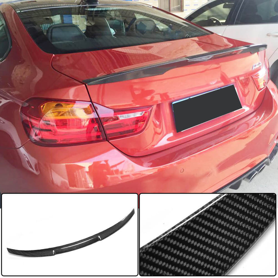 BMW F82 M4 Coupe 2014-2019 Rear Trunk Spoiler Carbon Fiber-Ahacarbon