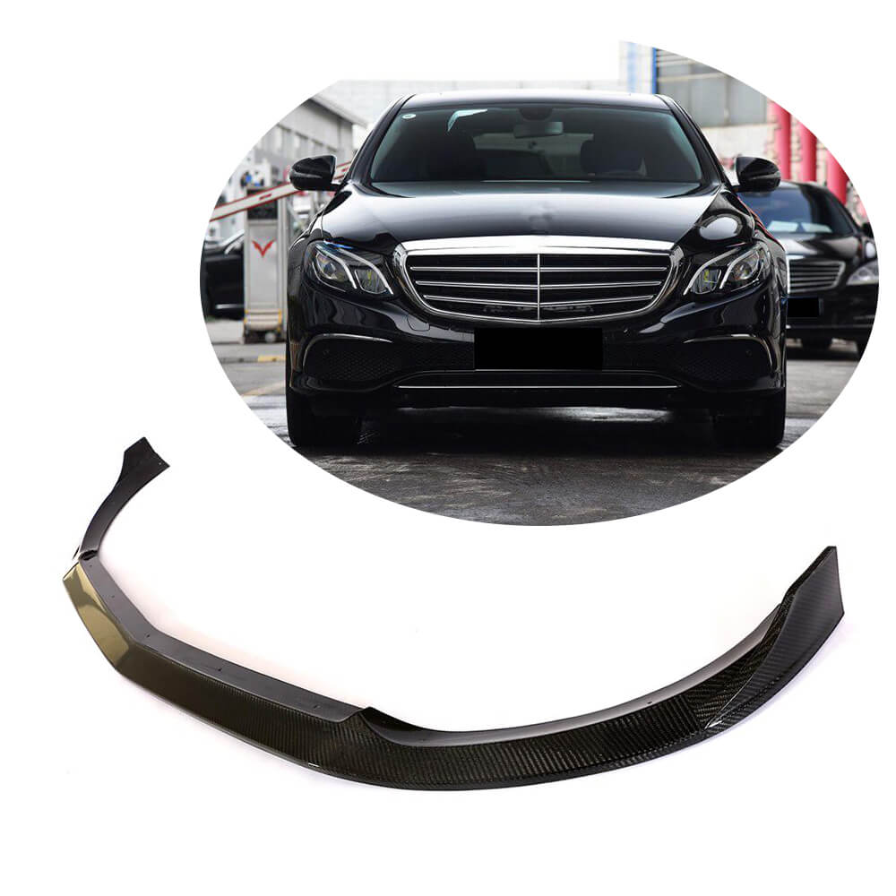 Mercedes Benz E Class W213 Base 2016-2019 Front Bumper Lip Carbon Fiber-Ahacarbon