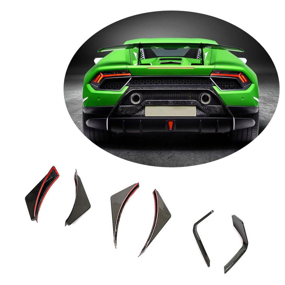 Lamborghini Huracan Performante 2-Door 2017-2019 Rear Bumper Splitters Carbon Fiber-Ahacarbon