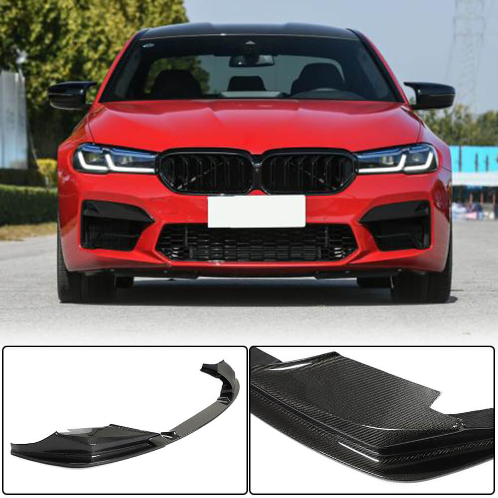 BMW 5 Series F90 M5 LCI 2021UP Front Bumper Lip Carbon Fiber/FRP-Ahacarbon