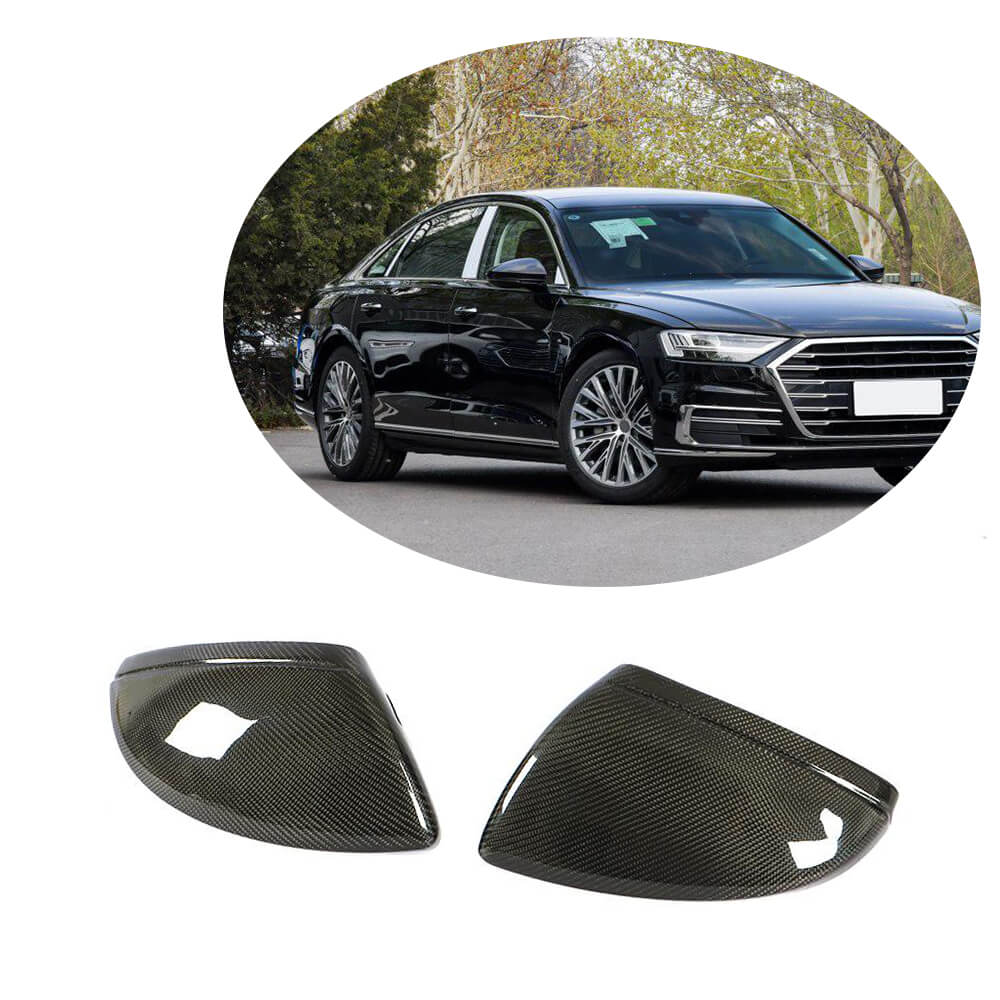 Audi A6 A7 A8 Quattro C8 2019-2022 Mirror Covers Replacement Style Carbon Fiber-Ahacarbon