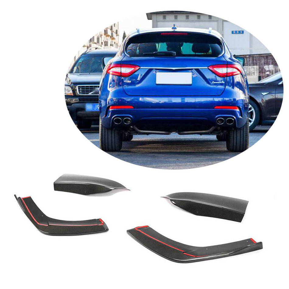 Maserati Levante Sport Utility 2016-2020 Rear Bumper Splitters Carbon Fiber-Ahacarbon