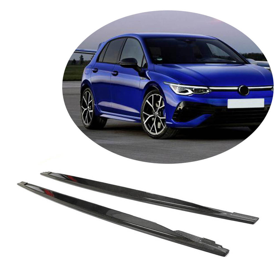 Volkswagen VW Golf 8 MK8 R 2021UP Side Skirts Carbon Fiber-Ahacarbon