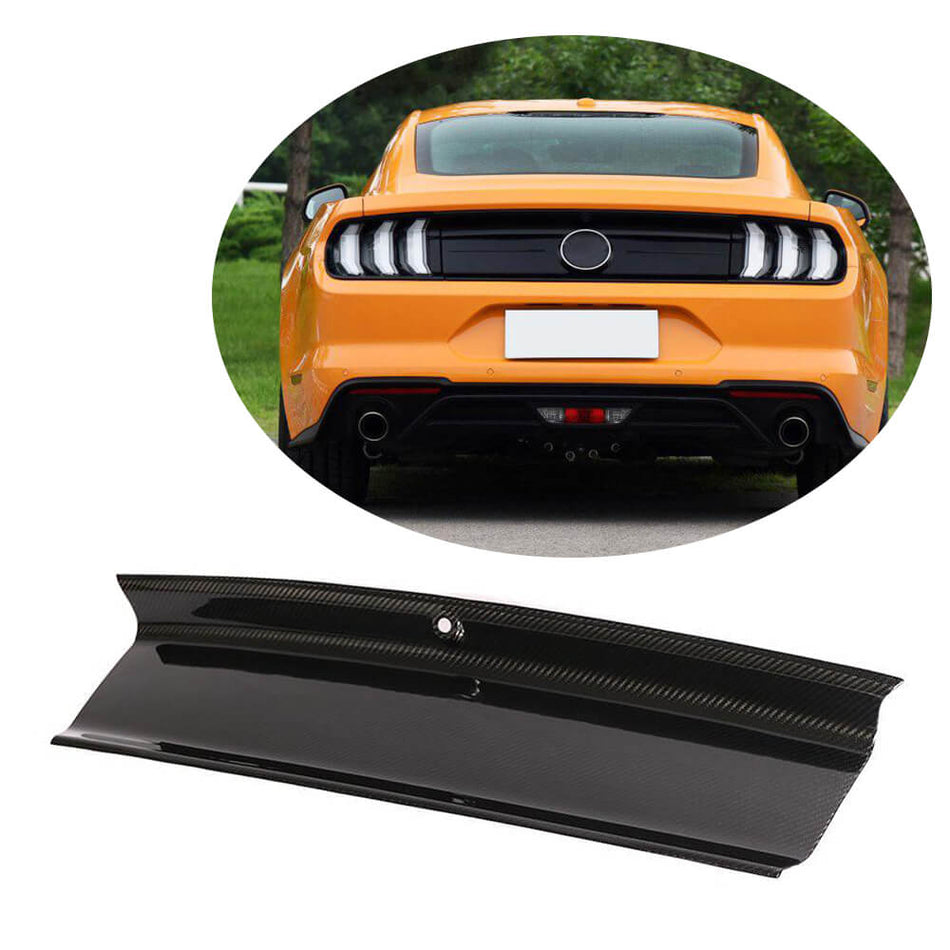 Ford Mustang V6 V8 GT 2015-2020 Rear Tail Trunk Lid Cover Carbon Fiber-Ahacarbon