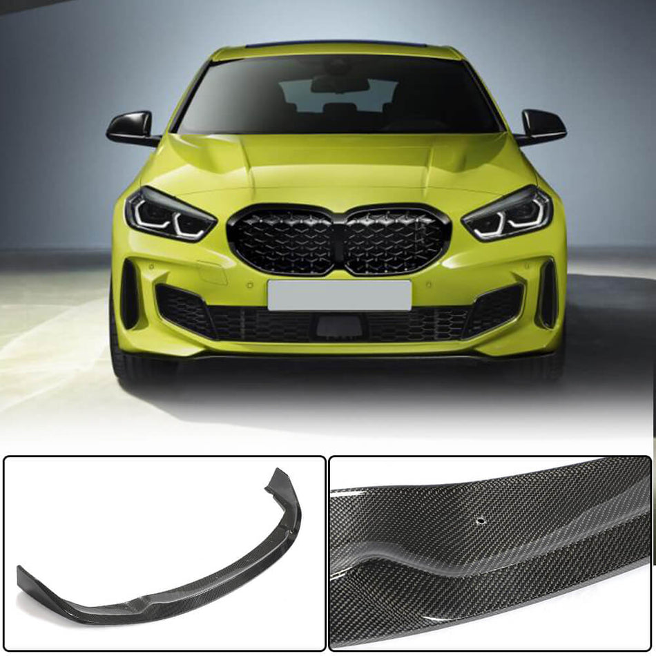 BMW 1 Series F40 118i M Sport 2020UP Front Bumper Lip Carbon Fiber-Ahacarbon