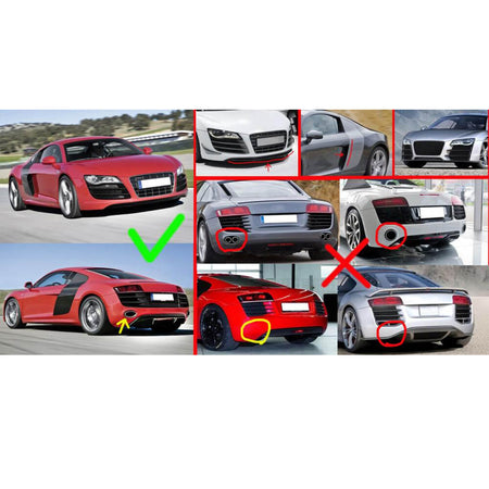 Audi R8 V8 V10 GT Spyder Pre-facelift 2008-2015 Rear Bumper Diffuser Carbon Fiber-Ahacarbon