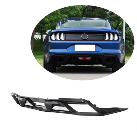 Ford Mustang V8 GT 2018-2021 Rear Bumper Diffuser Carbon Fiber-Ahacarbon