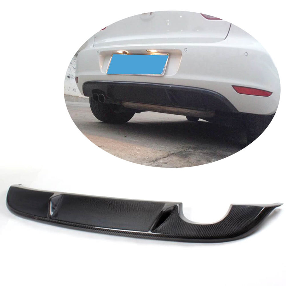 Volkswagen VW Golf 6 MK6 Base Hatchback 2010-2013 Rear Bumper Diffuser Carbon Fiber-Ahacarbon