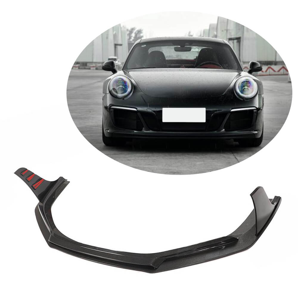 Porsche 911 991.2 Carrera 4 GTS 2-Door 2017 Front Bumper Lip Carbon Fiber-Ahacarbon