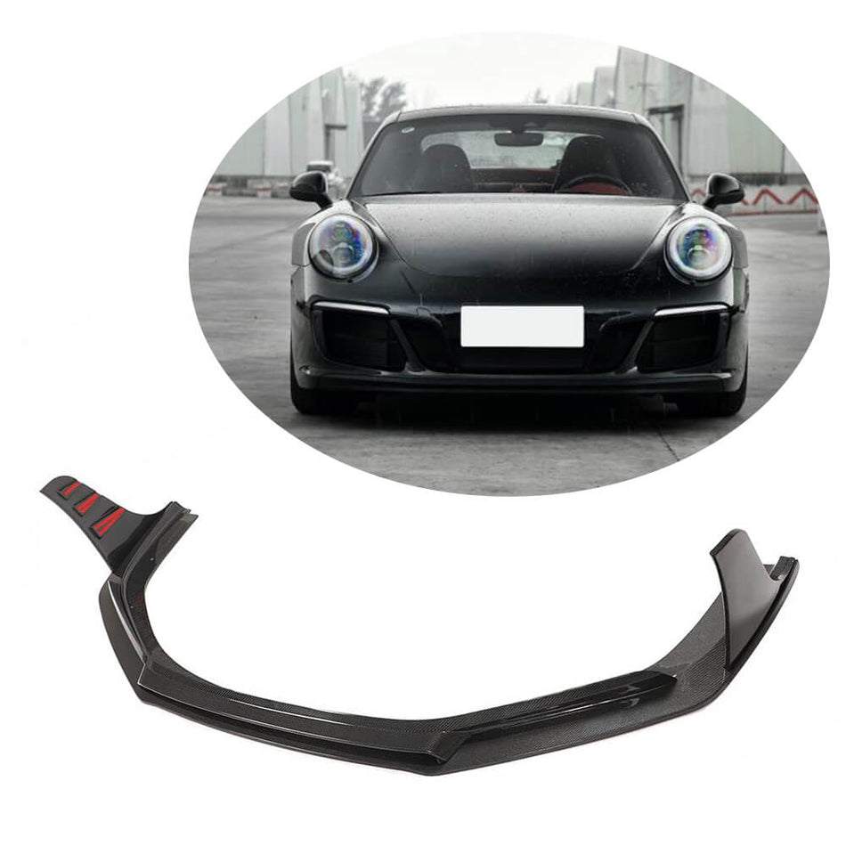 Porsche 911 991.2 Carrera 4 GTS 2-Door 2017 Front Bumper Lip Carbon Fiber-Ahacarbon