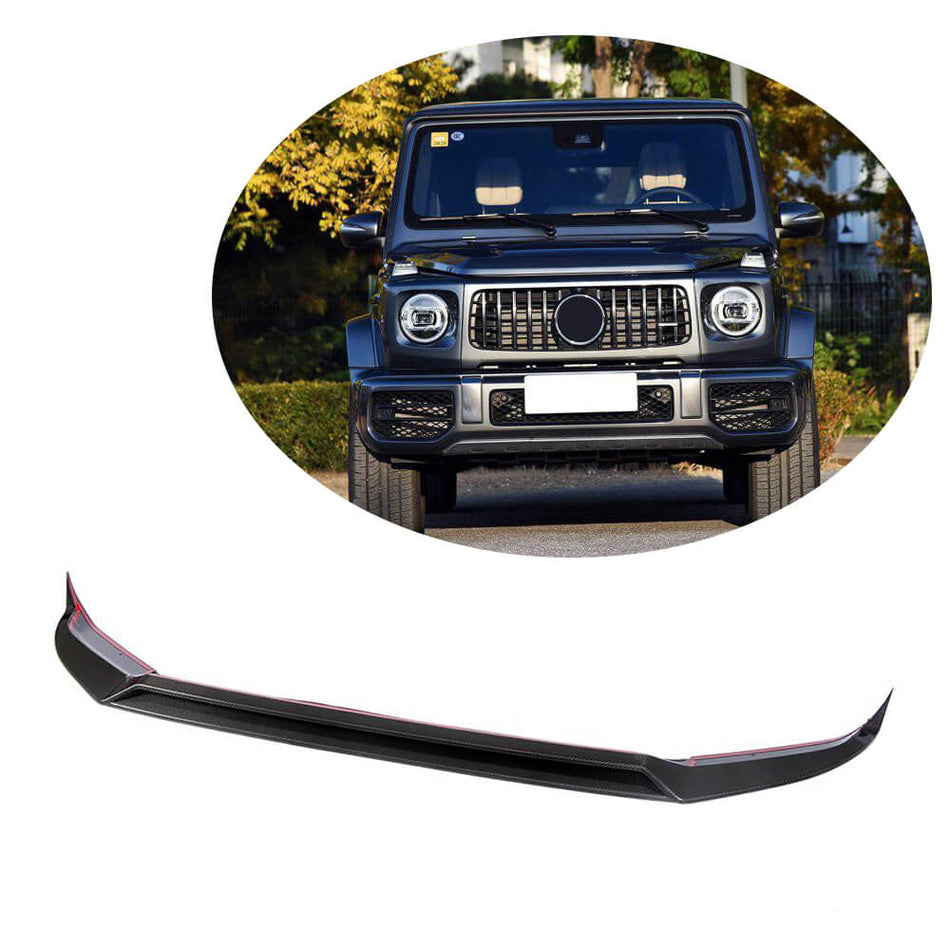 For Mercedes Benz G Class W463 G63 AMG Wagon 2019UP Carbon Fiber Front Bumper Lip Chin Spoiler-Ahacarbon