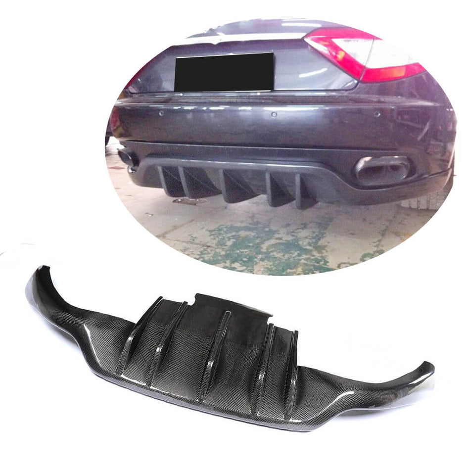 Maserati Gran Turismo 2008-2013 Rear Bumper Diffuser Carbon Fiber-Ahacarbon