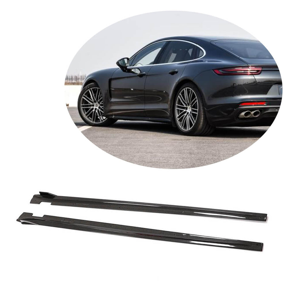 Porsche Panamera 2017-2020 Side Skirts Carbon Fiber-Ahacarbon