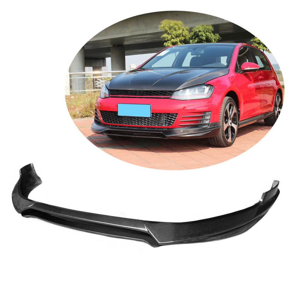 Volkswagen VW Golf 7 MK7 GTI 2014-2016 Front Bumper Lip Carbon Fiber-Ahacarbon