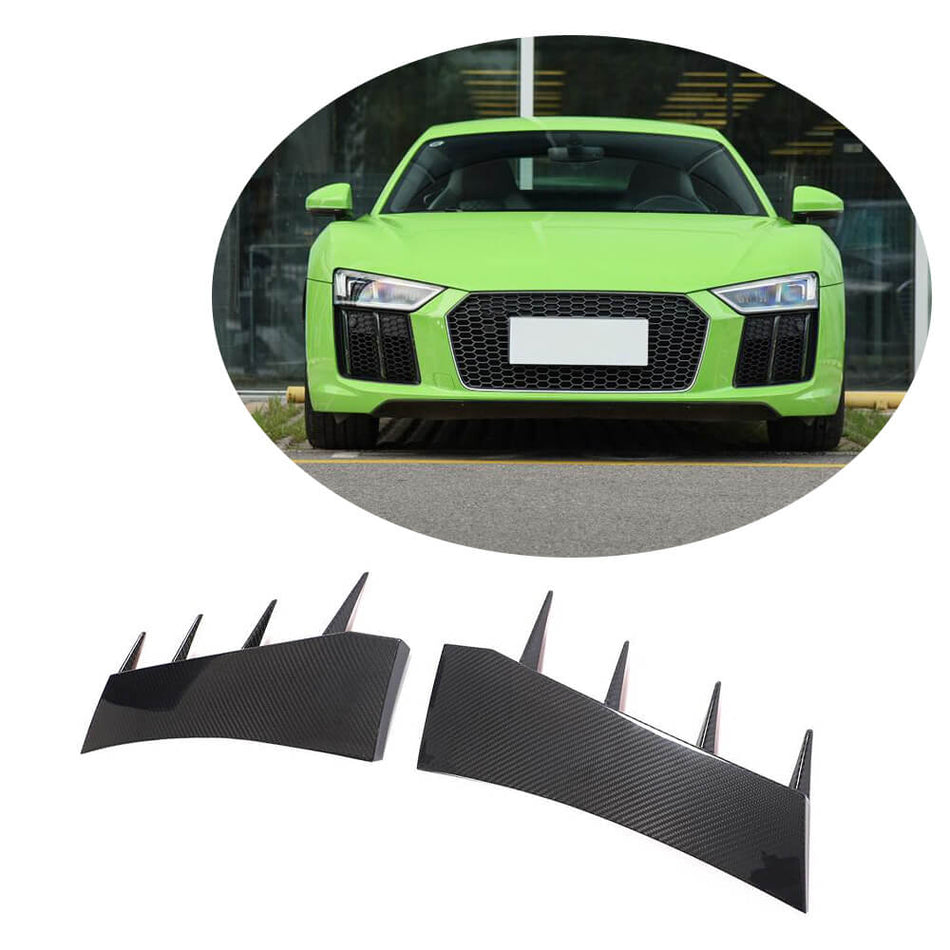 Audi R8 V10 Gen 2 4S 2016-2019 Front Bumper Vents Dry Carbon Fiber-Ahacarbon