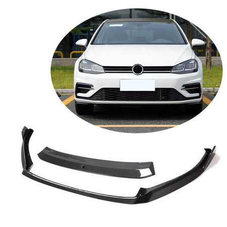 Volkswagen VW Golf 7.5 MK7.5 R R-Line Hatchback 2017-2019 Front Bumper Lip Carbon Fiber-Ahacarbon