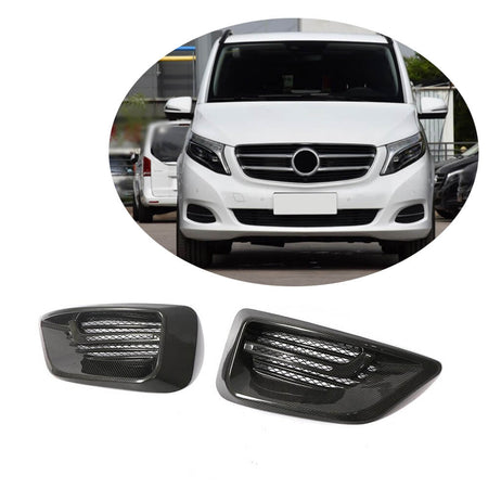 Mercedes Benz W447 Vito 2016-2019 Front Fog Lamp Covers Real Dry Carbon Fiber-Ahacarbon