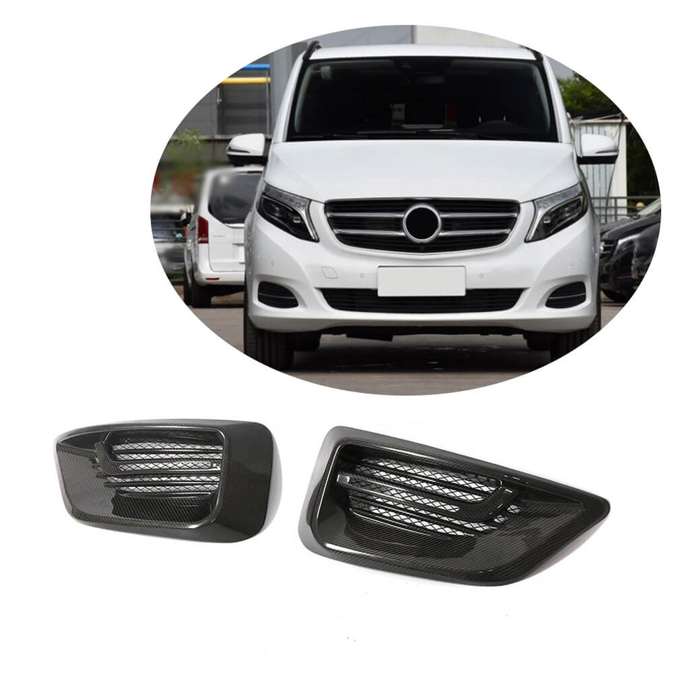 Mercedes Benz W447 Vito 2016-2019 Front Fog Lamp Covers Real Dry Carbon Fiber-Ahacarbon