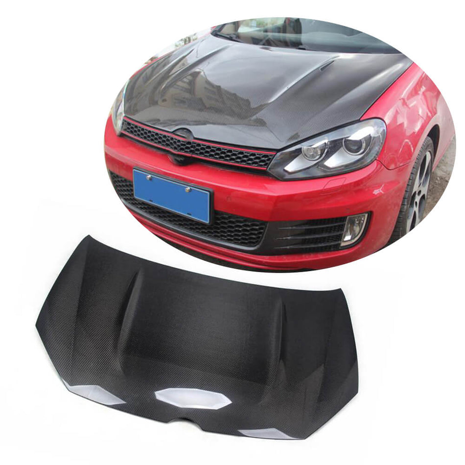 Volkswagen VW Golf 6 MK6 GTI R/R20 2010-2014 Engine Bonnet Hood Cover Carbon Fiber-Ahacarbon