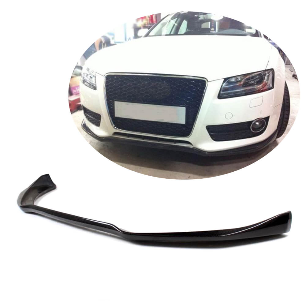Audi A5 B8 Base Pre-facelift 2008-2011 Front Bumper Lip Carbon Fiber-Ahacarbon