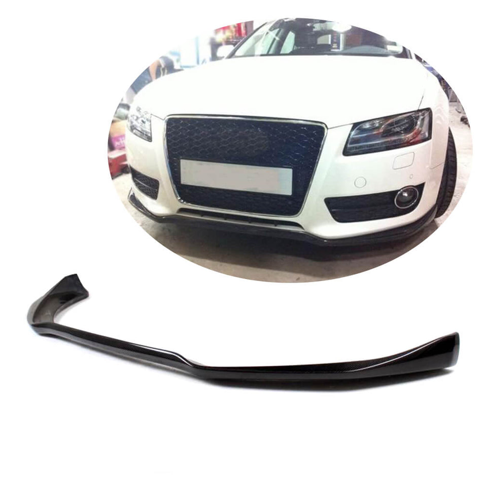Audi A5 B8 Base Pre-facelift 2008-2011 Front Bumper Lip Carbon Fiber-Ahacarbon