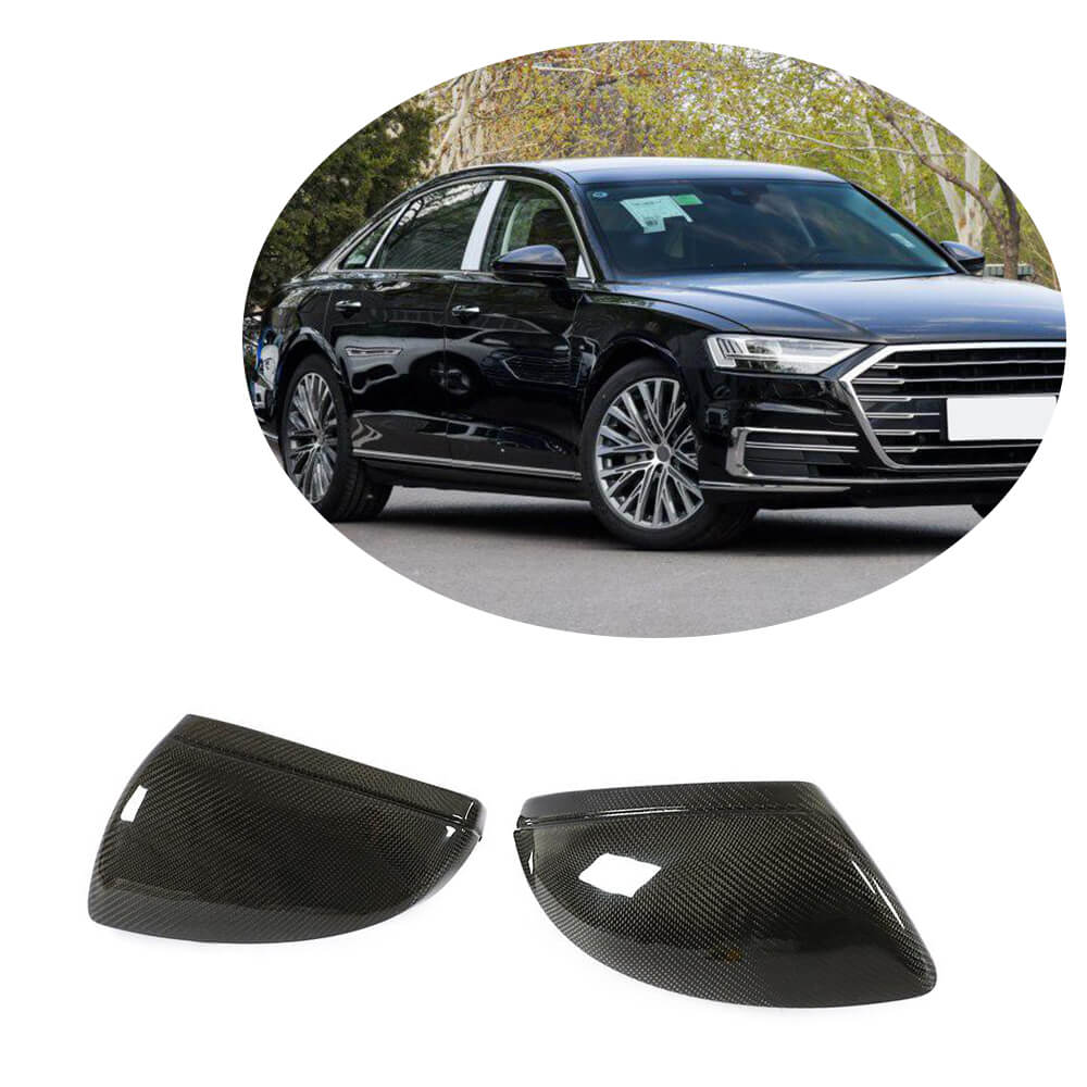 Audi A6 A7 A8 Quattro C8 2019-2022 Mirror Covers Replacement Style Carbon Fiber-Ahacarbon