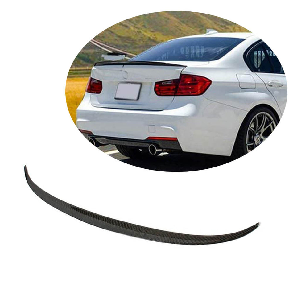 BMW 3 Series F30 12-18 F80 M3 14-20 Sedan Rear Trunk Spoiler Carbon Fiber-Ahacarbon