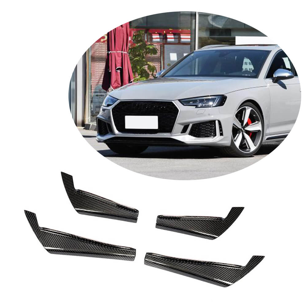 Audi A4 B9 Base Sedan 2017-2020 Front Bumper Vents Carbon Fiber-Ahacarbon