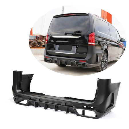 Mercedes Benz V Class W447 Vito 2015-2019 Rear Bumper Carbon Fiber-Ahacarbon