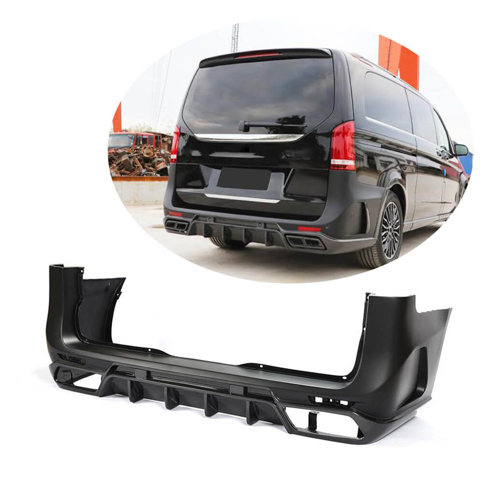 Mercedes Benz V Class W447 Vito 2015-2019 Rear Bumper Carbon Fiber-Ahacarbon