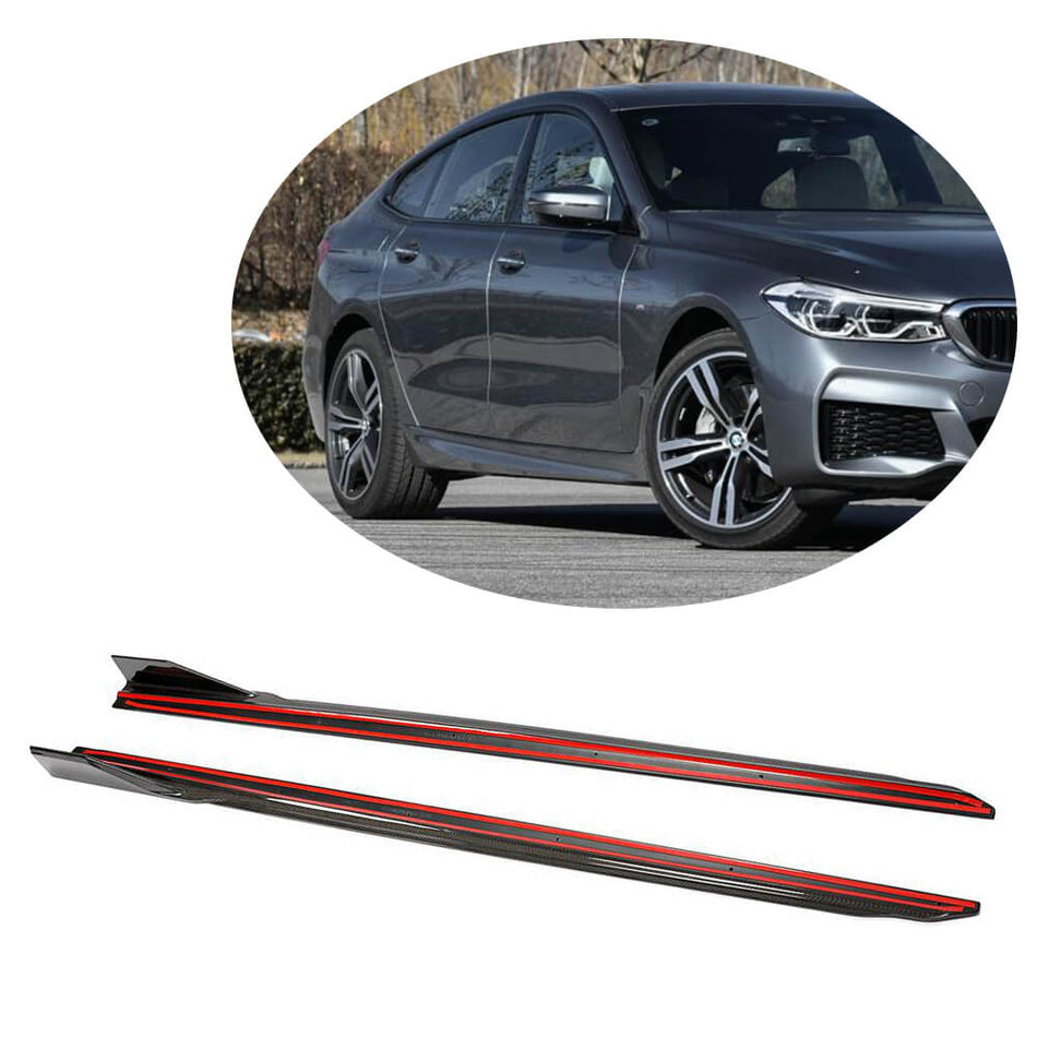 BMW 6 Series G32 630i 640i M-Sport GT 2017-2022 Side Skirts Carbon Fiber-Ahacarbon