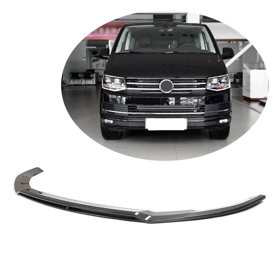 Volkswagen VW Multivan Transporter T6 2015-2020 Front Bumper Lip Carbon Fiber-Ahacarbon