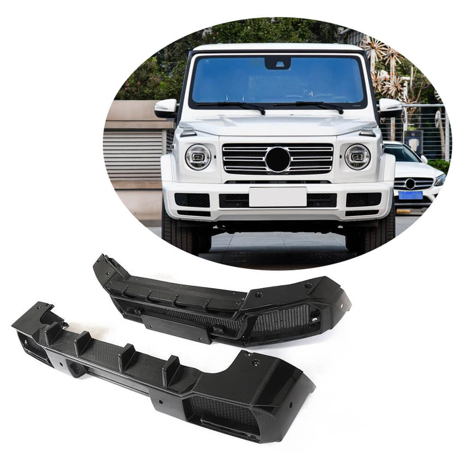 Mercedes Benz G Class W463 2019UP Front Rear Bumper Dry Carbon Fiber-Ahacarbon
