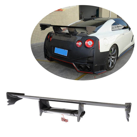 Nissan GTR R35 2009-2015 Rear Trunk Spoiler Dry Carbon Fiber-Ahacarbon