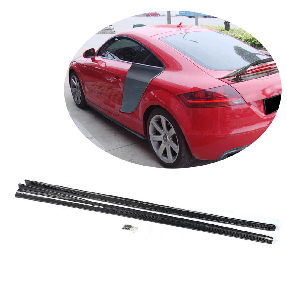 Audi TT MK2 8J 2-Door 2008-2010 Side Skirts Carbon Fiber-Ahacarbon