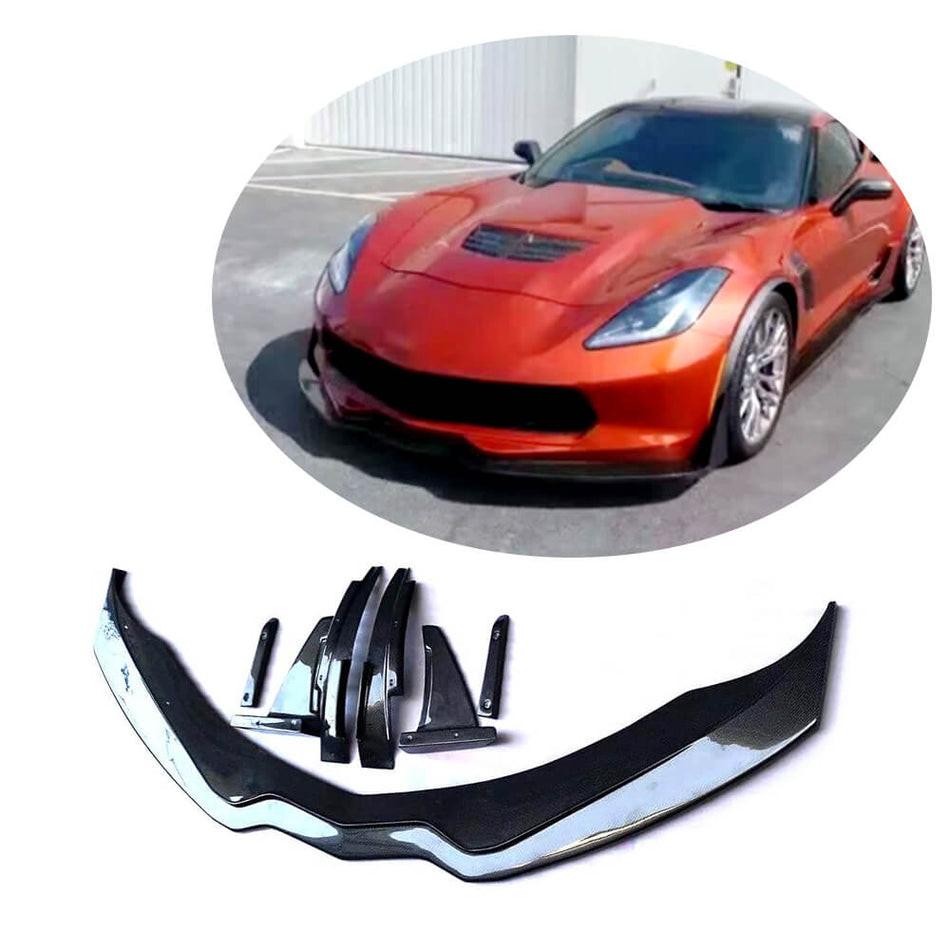 Chevrolet Corvette C7 2-Door 2014-2017 Front Bumper Lip Carbon Fiber-Ahacarbon