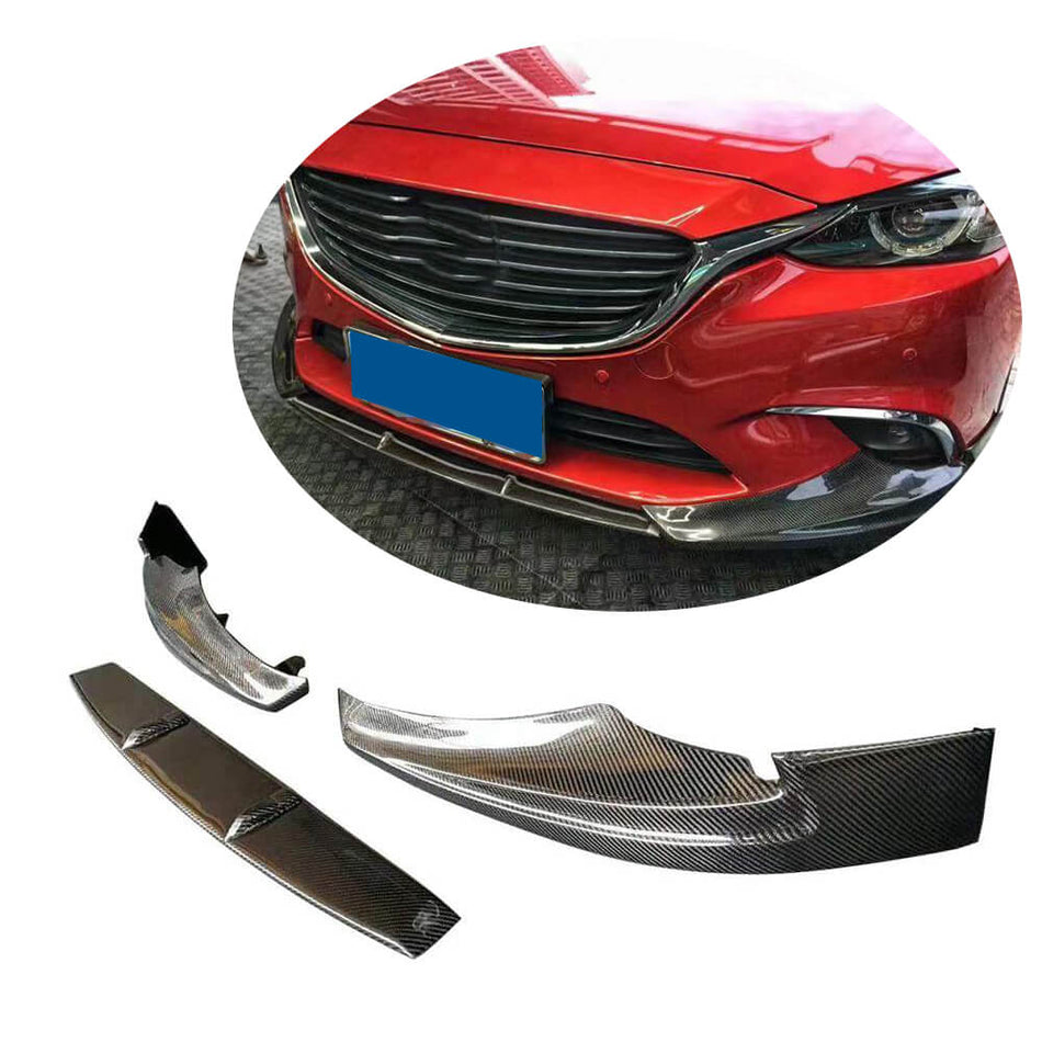 Mazda 6 Atenza 2017-2019 Front Bumper Lip Carbon Fiber-Ahacarbon