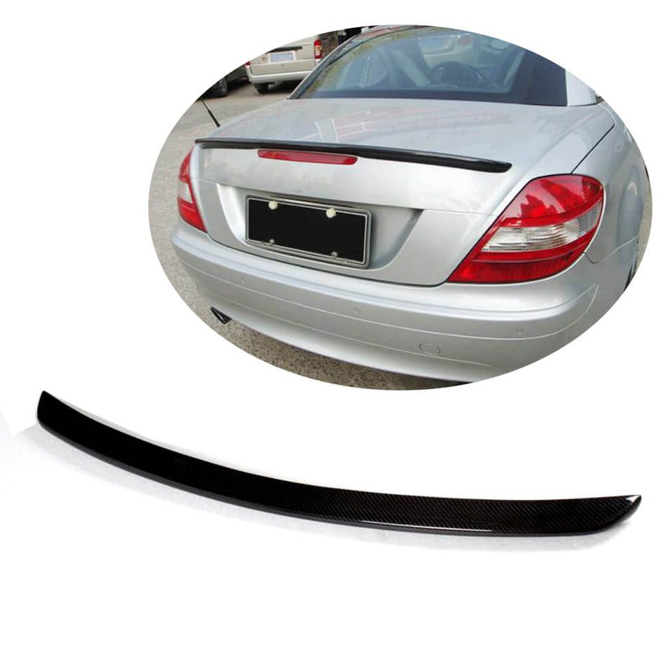 Mercedes Benz SLK Class R171 Coupe 2009-2011 Rear Trunk Spoiler Carbon Fiber-Ahacarbon