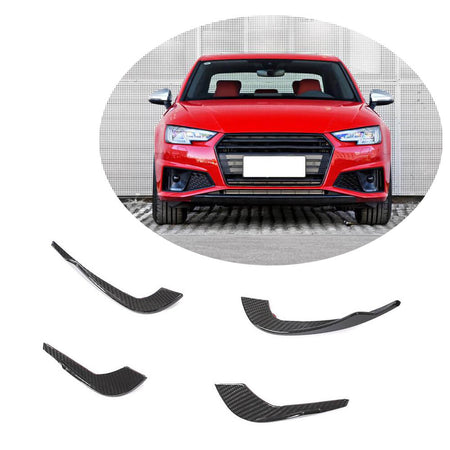 Audi S4 A4 S Line B9 Sedan 2017-2020 Front Bumper Vents Dry Carbon Fiber-Ahacarbon