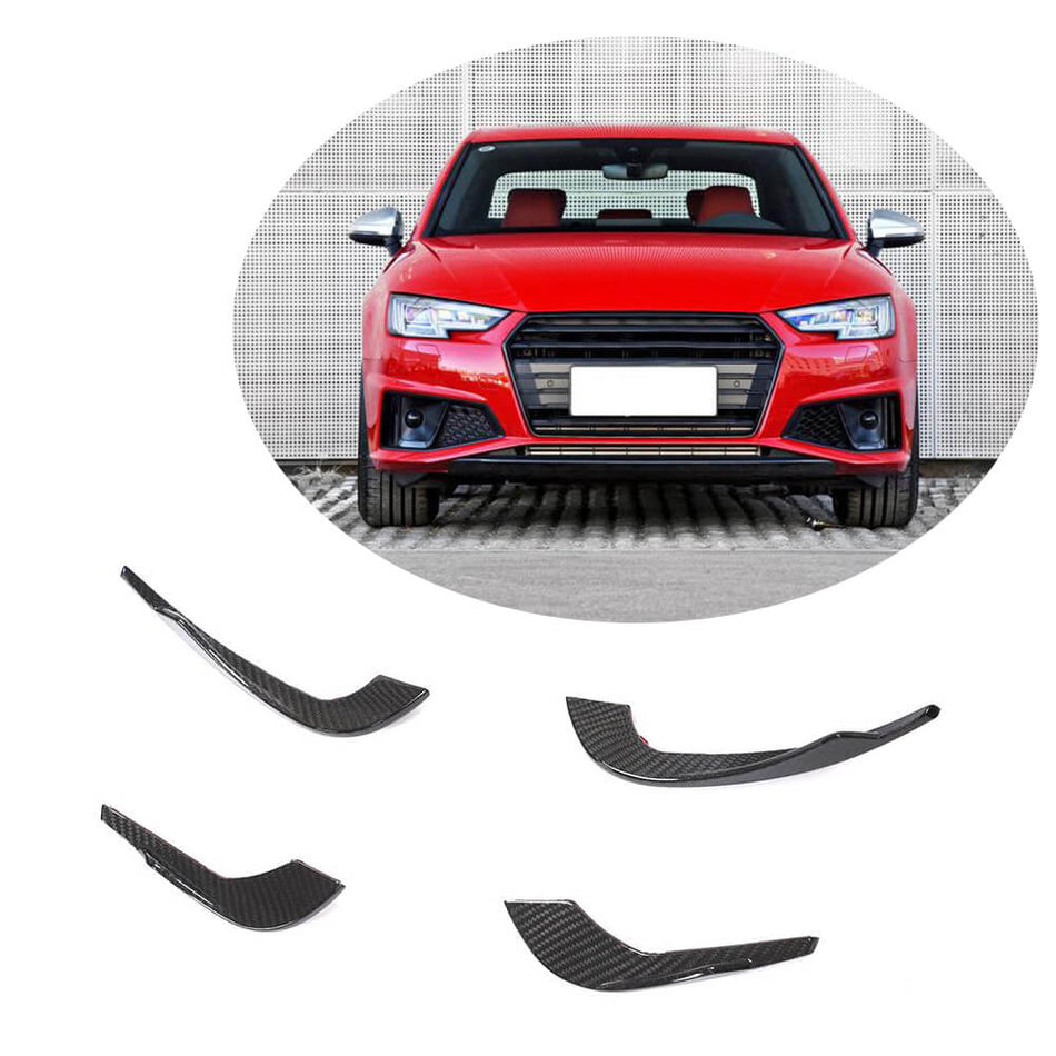 Audi S4 A4 S Line B9 Sedan 2017-2020 Front Bumper Vents Dry Carbon Fiber-Ahacarbon