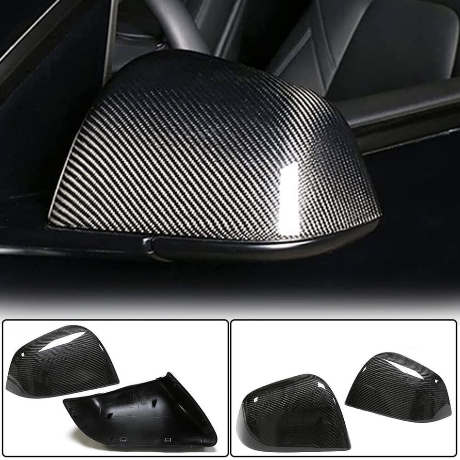 Tesla Model Y 2020UP Mirror Covers pair Replacement Carbon Fiber-Ahacarbon