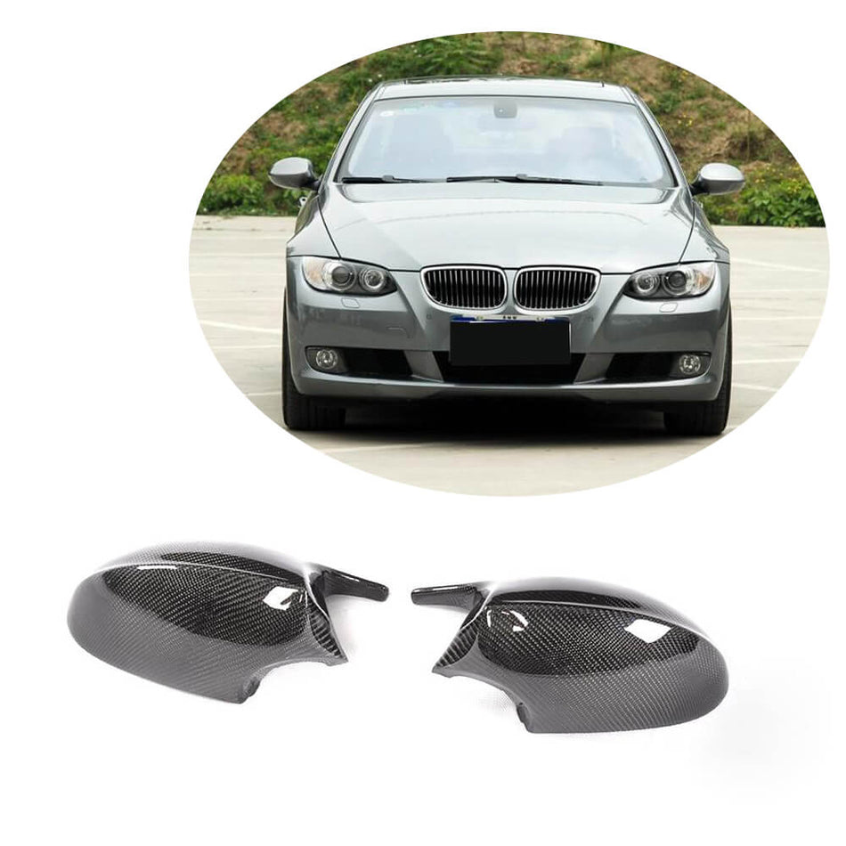 BMW 3 Series E90 E91 05-07 E92 E93 06-09 Mirror Covers LHD Pair Carbon Fiber-Ahacarbon
