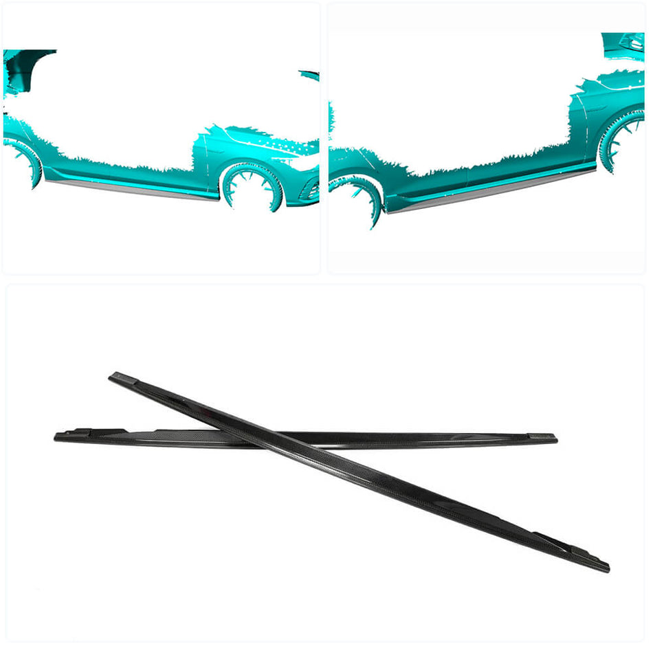 Volkswagen VW Golf 8 MK8 R 2021UP Side Skirts Carbon Fiber-Ahacarbon