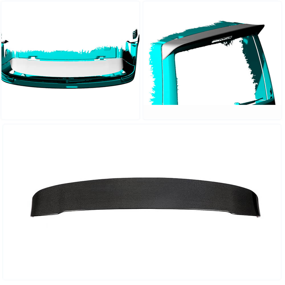 Volkswagen VW Multivan 2015-2020 Rear Roof Spoiler Carbon Fiber-Ahacarbon