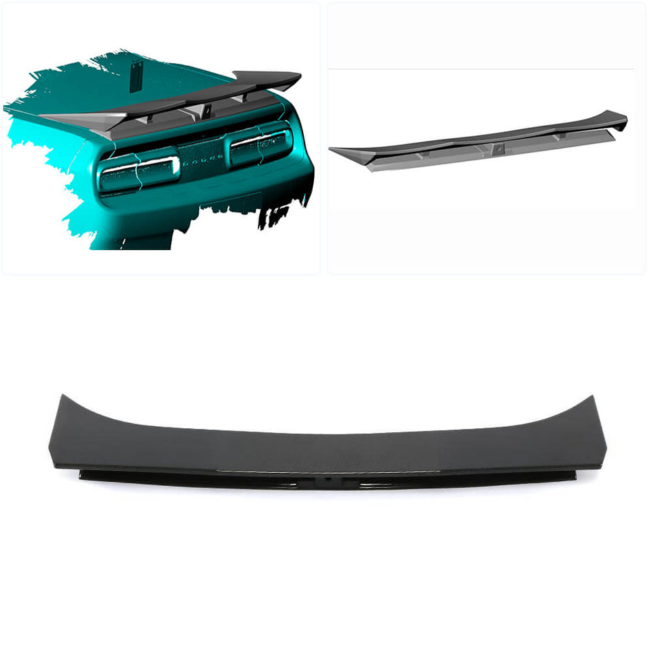 Dodge Challenger Coupe 2015-2019 Rear Trunk Spoiler Carbon Fiber-Ahacarbon