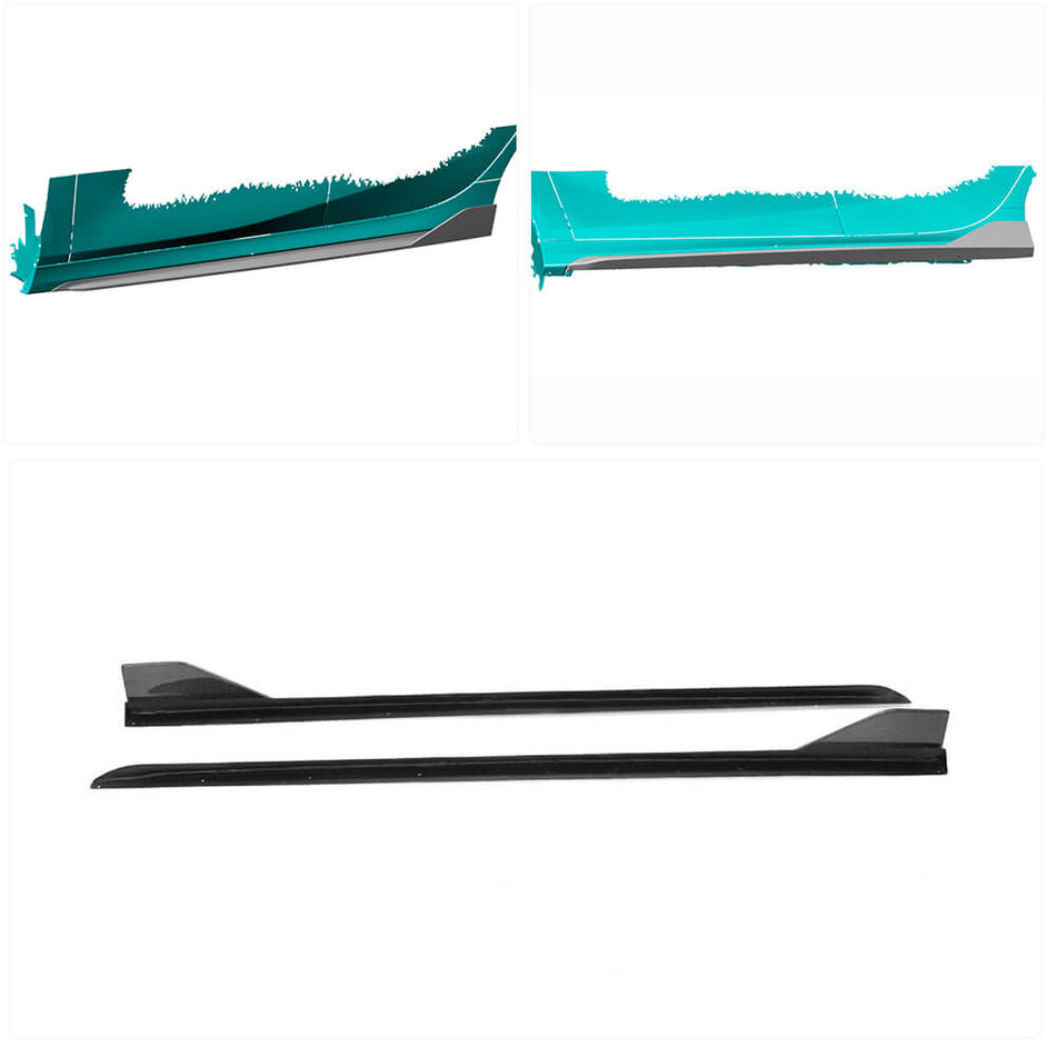 BMW 1 Series F40 118i M Sport 2020UP Side Skirts Carbon Fiber-Ahacarbon