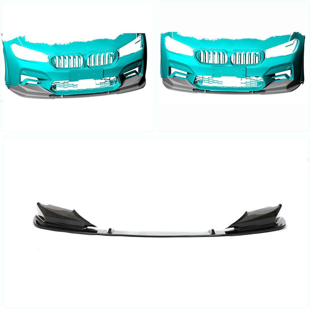 BMW 5 Series F90 M5 LCI 2021UP Front Bumper Lip Carbon Fiber/FRP-Ahacarbon