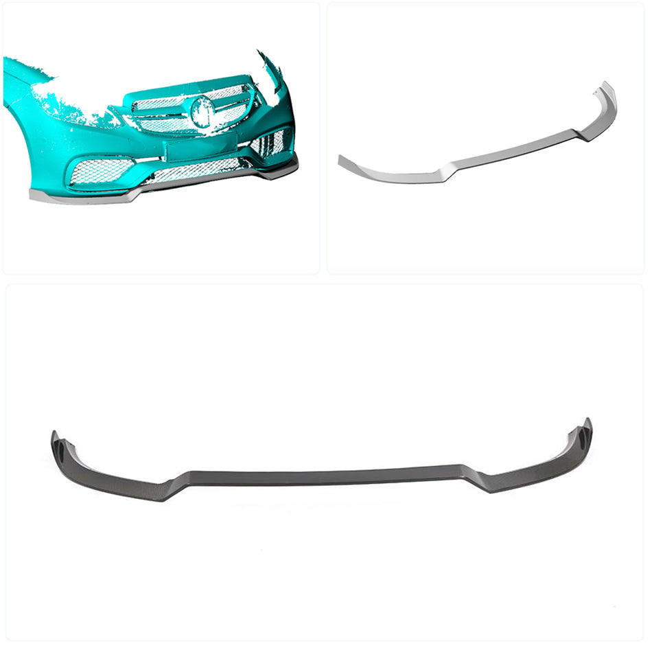 Mercedes Benz W212 S212 E63 AMG Sedan Wagon 2014-2016 Front Bumper Lip Carbon Fiber-Ahacarbon